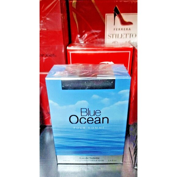 BLUE OCEAN Men's Designer EDT Cologne 3.4 oz Spray by mirage brands - Picture 1 of 2